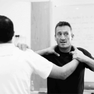 2 men practicing Martial arts
