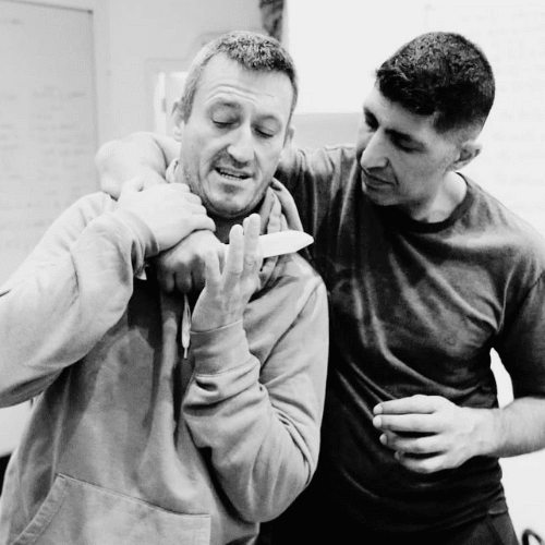 2 men practicing Krav Maga